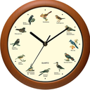 Singing Bird Wall Clock 12 Inch of The Bird Names and Songs