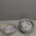 P&P CHEF Mixing Bowls with Lids Set of 3, Stainless Steel Mixing Bowl and Colander for Kitchen, 3 Grater Attachments & Non-Slip Bottoms, Visible & Airtight Lid, Khaki