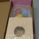 Adena Montessori Object Permanence Box with Tray Three Balls Montessori Toys for 6-12 Months Baby 1 Year Old Infant Toddler Wooden Pink Door for Girl