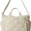 Puffer Tote Bag Women Quilted Crossbody Handbag Lattice Padded Puffy Purse Casual Satchel Bag