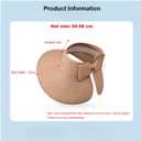 2 x Yountoon Sun Straw Visor Hats for Women Wide Brim Roll-Up Packable UPF 50+ (One Size, White)