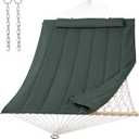 SUNCREAT Hammocks Replacement Hammock for Stand, 475 lbs Capacity, Two Person Backyard Hammock with Pad for Outside, Green Gray