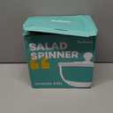 5.3Qt Stainless Steel Salad Spinner with Stop Button, BPA-Free Vegetable Lettuce Spinner, Transparent Lid & Drainage Hole, Non-Slip Base, Dishwasher Safe Fruit Washer (Black)