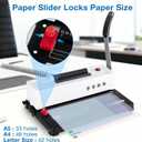 Lumoshine Spiral Coil Binding Machine, 12 Sheets Punch Capacity, Electric Coil Insert, Book Binder Machine for Letter/A4/A5/ Size Paper, with 100pcs 5/16'' Coils & Plier