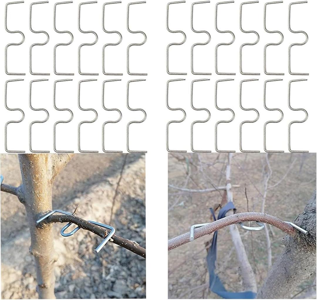 2 x LEILIN Fruit Tree Branch Puller Tying Machine Farm Tools Plum Tree Open Angle Pull Branch Bending Tool Fruit Branch Branch Spreaders Fruit Trees Branch Support 24PCS (M-3.9(inch))