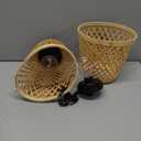 pearlstar Solar Hanging Lanterns Outdoor Gazebo Lights Rattan Woven Chandelier Solar Lamp Waterproof Outside for Porch Garden Patio Yard Farmhouse Decoration, 2Pack