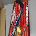 Franklin Sports - NHL Kids Folding Hockey Goals Set - (2) Street Hockey & Knee Hockey Goals - (2) Adjustable Youth Hockey Sticks, (2) Knee Hockey Sticks, (2) Mini Hockey Balls + (1) Street Hockey Ball
