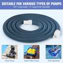 Pool Vacuum Hose, Heavy Duty Manual Swimming Pool Cleaner Hose With Swivel Cuff for Above Ground and Inground Pools, 1-1/2 Inch x 18 Ft