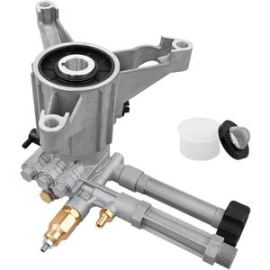 RMW22G24-EZ-SX AR High Pressure Washer Pump, SX Left-Handed Pump, 2400 PSI, 2.2 GPM, Vertical 7/8" Shaft Power Washer Replacement Pump Head with Easy Start Valve Thermal Relief Valve, Aluminum