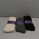 DYW Womens Merino Wool Boot Socks Thermal Thick Winter Warm Cozy Hiking Work Boot Socks Christmas Gift (3 Pairs-Beige Grey Black), M