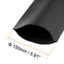 uxcell Heat Shrink Tubing, 6"(150mm) Dia 240mm Flat Width 2:1 Rate Shrinkable Tube Cable Sleeve 1m - Black