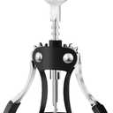 KORCCI Wine Opener, Wine Bottle Opener, Zinc Alloy Wing Corkscrew Heavy Duty, Cork Screw Beer Opener for Bartenders, Multifunctional Bottle Opener for Home Kitchen, Restaurant, Bar, Waiters (Black)