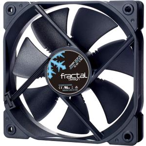 Fractal Design Dynamic X2 GP-12 Computer Fan - Silent Fan - High Airflow  120x120x25 mm  1200RPM  FDB-Bearings  Trip Wire - Aerodynamically Shaped Struts  12v - Black Edition (Single)