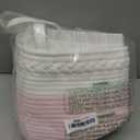 ABenkle Diaper Caddy Organizer - Cotton Rope Nursery Storage Basket for Baby Essentials, Boys & Girls Shower Gift, Changing Table Organizer, Pink (Large)