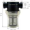 1/2" Female NPT in-Line Strainer with 100 mesh Stainless Steel Filter Screen (1/2 100 Mesh)