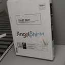 Angol Shiold Elongated Marble Toilet Seat with Zinc Alloy Hinges, Easy to Install and Clean, Anti-pinch (Gray) (Elongated-18.5)