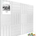 Large Cork Board Alternative 48" X 36" Bulletin Board - 12 Pack Removable Felt Wall Tiles, Cork Wall Tiles Bulletin Board Home Office Essentials - Warm White