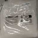 MIULEE Beige Scalloped Shower Curtain Linen Textured with 12 Metal Hooks Cute Heavy Duty Washable Waterproof Neutral Thick Cloth Shower Curtains with Black Border for Bathroom Bathtub,W72*L72 Cream