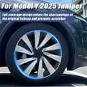 KAVANIC 4pcs Hubcaps Fits for Tesla Model Y Juniper 19Inch 2025 2026 (RWD/AWD), Aerodynamic Design, for Model Y Juniper Hubcaps for 19" Crossflow Wheels Easy Snap-On Installation (Sliver Black)