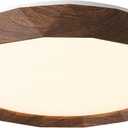 ANYLOVE 15 inch LED Flush Mount Ceiling Light Fixture,3000K 4000K 5000K Adjustable Ceiling Lights, Farmhouse Oak Wood Grain Ceiling Light for Bedroom Hallway Bathroom Kitchen
