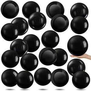 Yinder 10 Pieces Black Inflatable Ball 6 Inches Halloween Pool Floating Ball Halloween Party DIY Gothic Decorations for Holidays Water Games Party Supplies