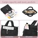 I IHAYNER Puffer Tote Bag for Women Lightweight Top Handle Handbag Large Shoulder Bag with Zipper for Travel Work