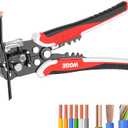 WGGE WG-014 Self-Adjusting Insulation Wire Stripper. For stripping wire from AWG 10-24, 3 in 1 Automatic Wire Stripping Tool/Cutting Pliers Tool, Automatic Strippers with Cutters & Crimper 8"