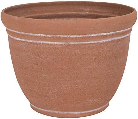 Rocky Mountain Goods Resin Planter Pot with Terra Cotta Finish - Heavy Duty Break Proof Resin with Thick Terra Cotta Finish - UV Protective Surface Resists Fading - Indoor/Outdoor Planter (1, 13")