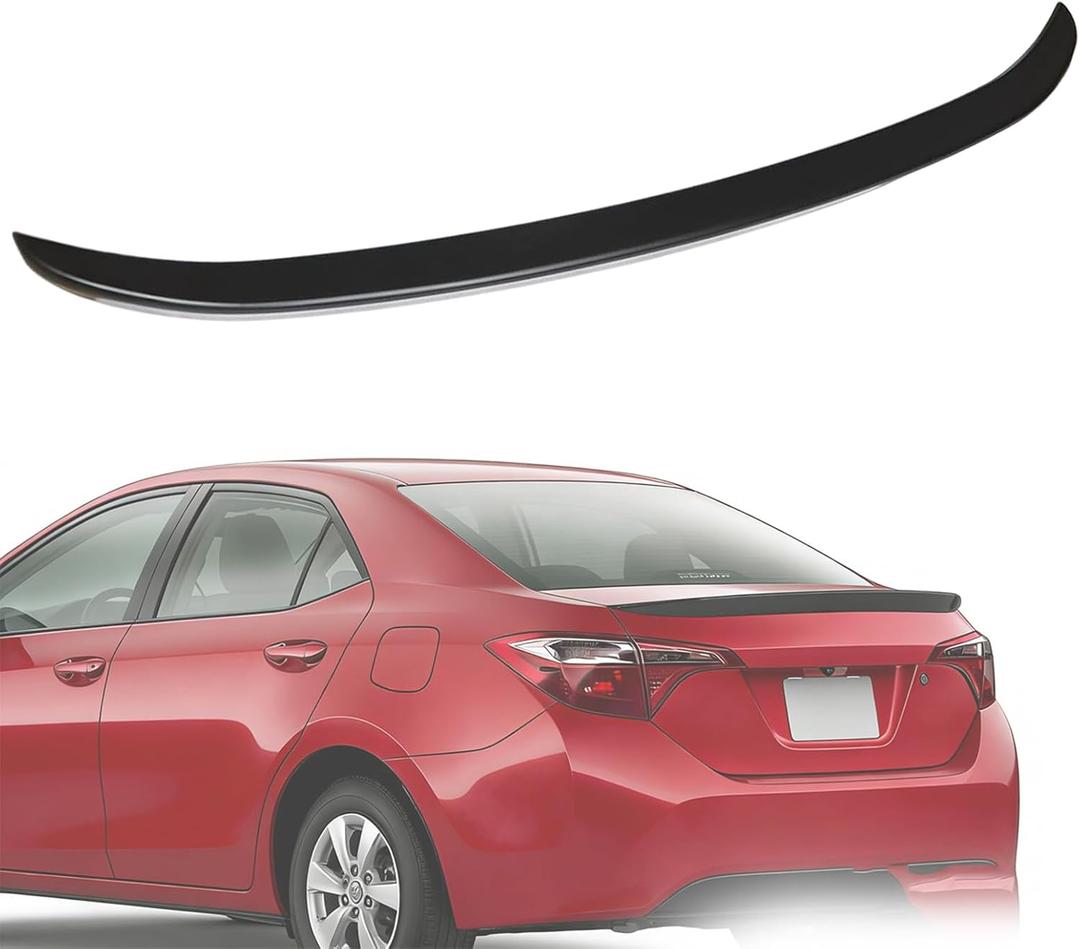 Rear Spoiler Wing for Toyota Corolla Sedan 2014-2019 Glossy Black Auto Exterior ABS Tail Trunk Lip Spoiler Wing Aerodynamic Styling