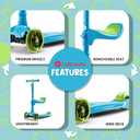 3 Wheel Scooter for Kids – 2-in-1 Scooter with Seat & LED Light-Up Wheels