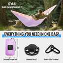 Grassman Camping Hammock Double & Single Portable Hammock with Tree Straps, Lightweight Nylon Parachute Hammocks Camping Accessories Gear for Indoor Outdoor Backpacking, Travel, Hiking, Beach