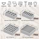 Simple Houseware Closet Underwear Organizer Drawer Divider Assorted 7 Pieces, Gray
