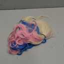 Pink and Blue Wig for Women Curly Two Ponytails Wig for Girl Halloween Costume Party Cosplay Wig (2 Piece Set, Color-1)