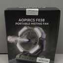 Misting Fan Portable with 9oz Water Tank, 24000mAh Rechargeable Cooling Fans for Outside, Outdoor Water Misters with 2 Mist Modes, Remote Control Camping Fan with Timer for Beach, Tents, Patios (Army Green)