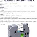 TZe-251 Label Maker Tape 24mm 0.94 Laminated White Replacement for Brother P-Touch Label Tape TZe251 TZ-251 Black on White 1 Inch TZe Tz Tape Work for Brother PT-D600 PT-D610BT PTP700 PTP710BT, 4-Pack