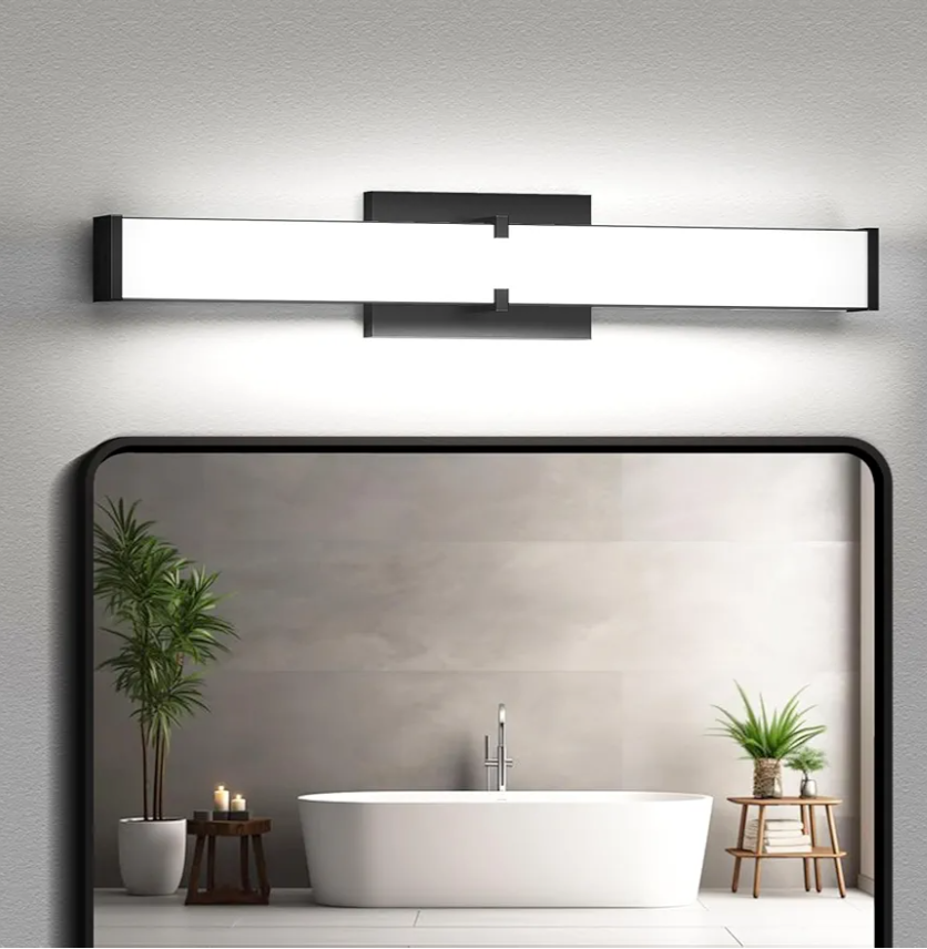 Modern Bathroom Light Fixtures 40 Inch,40W 3600 Lumen Dimmable Vanity Lights for Bathroom, 5CCT LED Vanity Light Fixture, Matte Black Lighting Fixtures ETL Certified