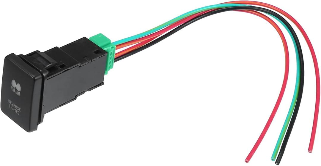 AUX Battery Push Button Switch with Connector Wire for Toyota Landcruiser 4Runner / Car Interior LED on Off Switch Panel