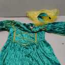 fun shack Green Girls Renaissance Costume, Medieval Princess Outfit for Kids, Historical Dress Up for Girls (Small)