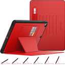 SEYMAC stock Case for iPad 9th/8th/7th Generation 10.2'', Strong Magnetic Auto Sleep Shockproof Case with Absorbing Multi-Angles Stand, Pen Holder, Card Slot (Red)