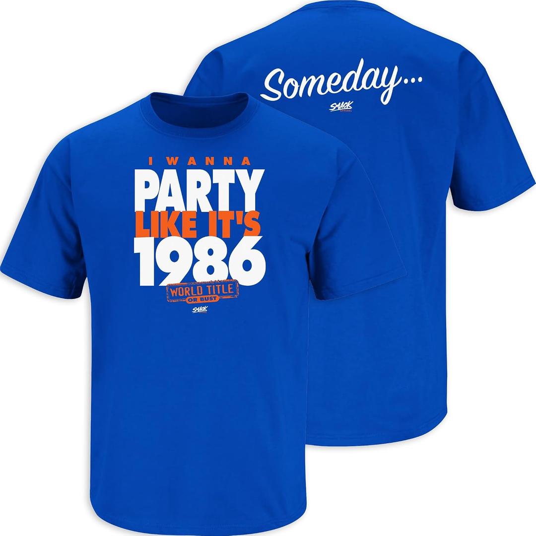 I Wanna Party Like It's 1986 T-Shirt for New York Baseball Fans XL