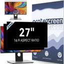 [2 Pack] Computer Privacy Screen 27 Inch for 16:9 Widescreen Monitor, Removable Eye Protection Anti Glare Blue Light Filter, Anti Scratch Computer Monitor Privacy Shield 27 in (Black)