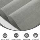 48" W x 72" L Heavy-Duty Outdoor Roller Shades - Waterproof Exterior Blinds for Porch/Backyard, 90% UV Protection Cordless Shade System, Dark Grey