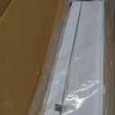 Cordless Vinyl Mini L Blinds 21" W x 48" H, 1" Slat White Horizontal Windows L Blind for Door, Shades, Camper, Light Filtering, Interiors, Arrive 1/2 Inch Narrower Indoor