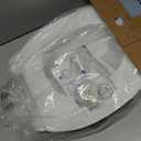 Centoco Toilet Seat Round, Lock In Place, Fast-N-Lock Mounting, Open Front With Cover, Commercial, Plastic, Made in the USA, 460STSFE-001, White