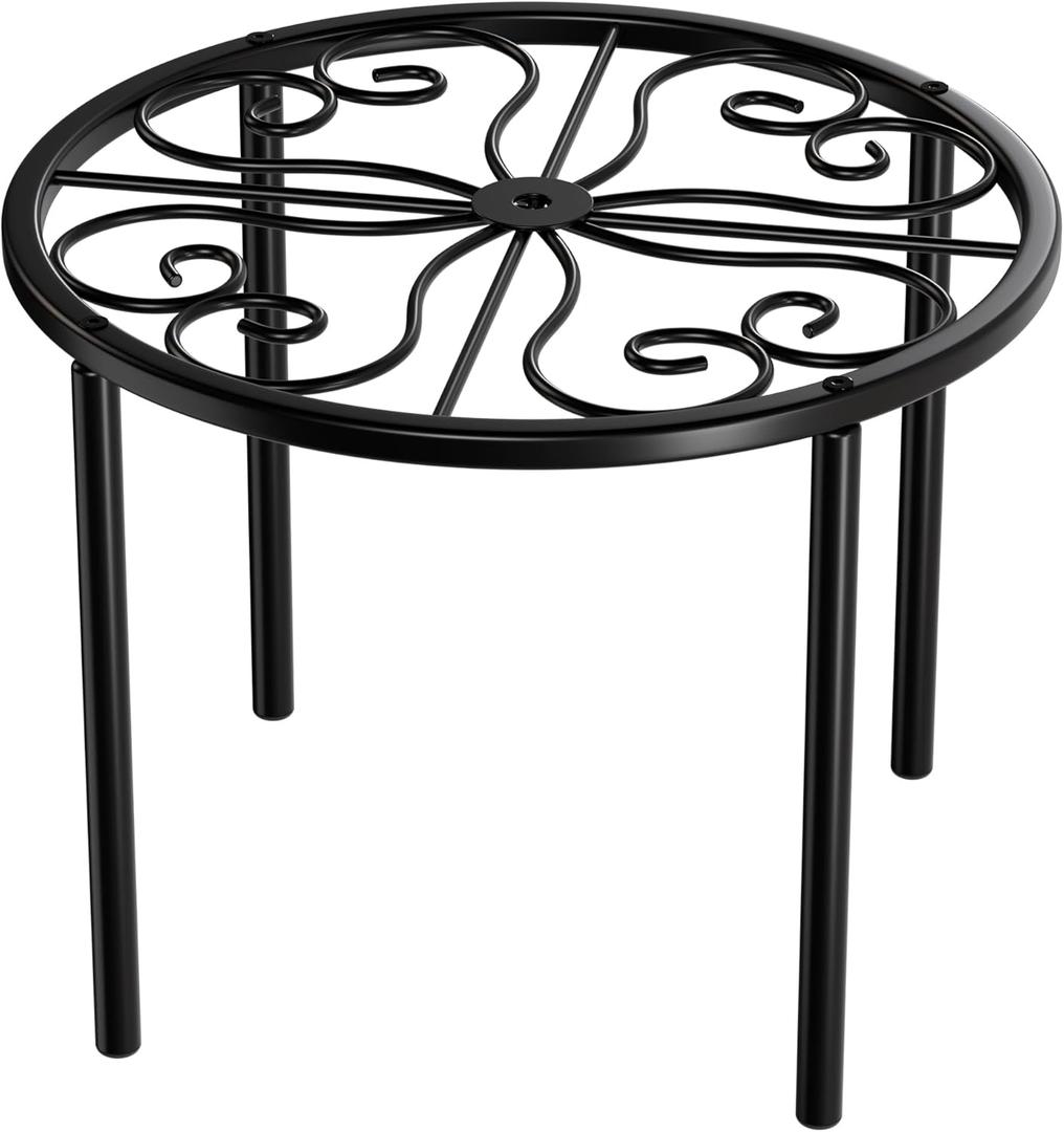 Plant Stand Flower Stand - Metal Plant Holder for Garden Home, Anti-rust Plant Rack for Multiple Plant Indoor or Outdoor. (7.9in Flower)