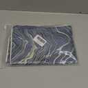 Avigers 12 x 20 Inch Rectangle Blue Silver Gold Abstract Striped Embroidery Cushion Case Luxury Modern Throw Pillow Cover Decorative Pillow for Couch Living Room Bedroom Car (Jha-Navy Blue)