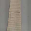 jinchan Valance Curtain Linen Textured Striped Window Curtain for Living Room Light Filtering Farmhouse Valance for Kitchen Rod Pocket 1 Panel 16 Inch Beige on Linen 1 Panel