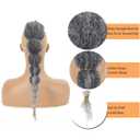 18 Inch Kinky Afro Bubble Ponytail Extension for Black Women Long Drawstring Ponytail Natural Black Clip on Ponytails for Kids Synthetic Hair Piece Protective Style