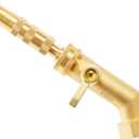 EBH Adjustable Heavy Duty Brass Garden Hose Nozzle - High Pressure Jet Nozzle, 135 Elbow and Comfort Grip with Hose Shut Off Valve, 3/4 GHT Nozzle for Garden Hoses and Car Washes