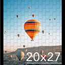 JCJMY 20x27 Picture Frame Black for Puzzles Poster Photo Picture, Horizontal and Vertical Formats for Wall Hanging, 20 x 27 Wall Gallery Poster Photo Puzzles Frame for 20 by 27 Photos Posters,Black